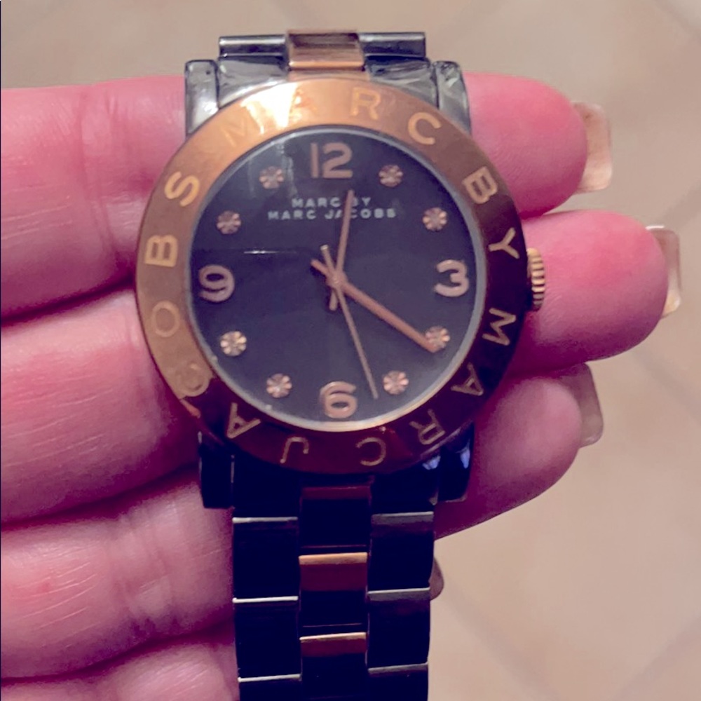 Marc by Marc Jacobs steel/rose gold two toned watch.